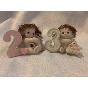 Vintage Dreamsicles Second & Third Birthday Cherub Figurine Collectibles